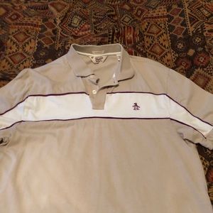 Mens large original penguin fitted polo